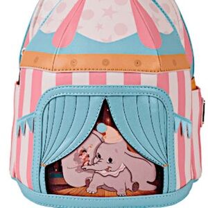 Loungefly Disney Dumbo Exclusive Mini Backpack Circus Tent Light-Up NWT🎪🩵🩷